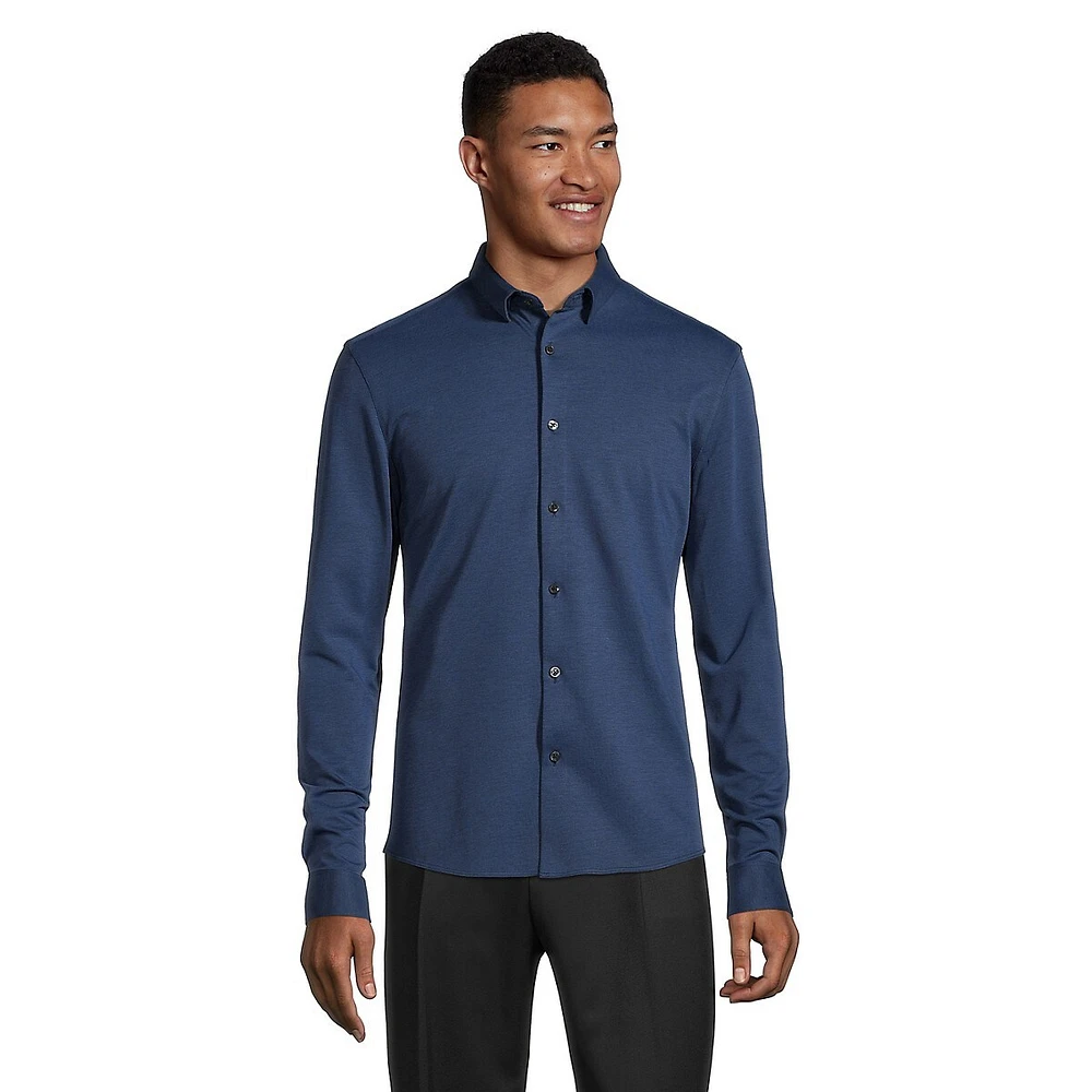 X Fit Extra Slim-Fit Stain Shield Stretch Untucked Dress Shirt