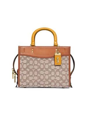 Forever Rogue 25 Signature Jacquard & Leather Satchel