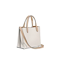 Colourblock Leather Convertible Tote