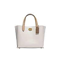 Colourblock Leather Convertible Tote