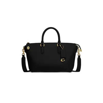 Cara Pebbled Leather Satchel