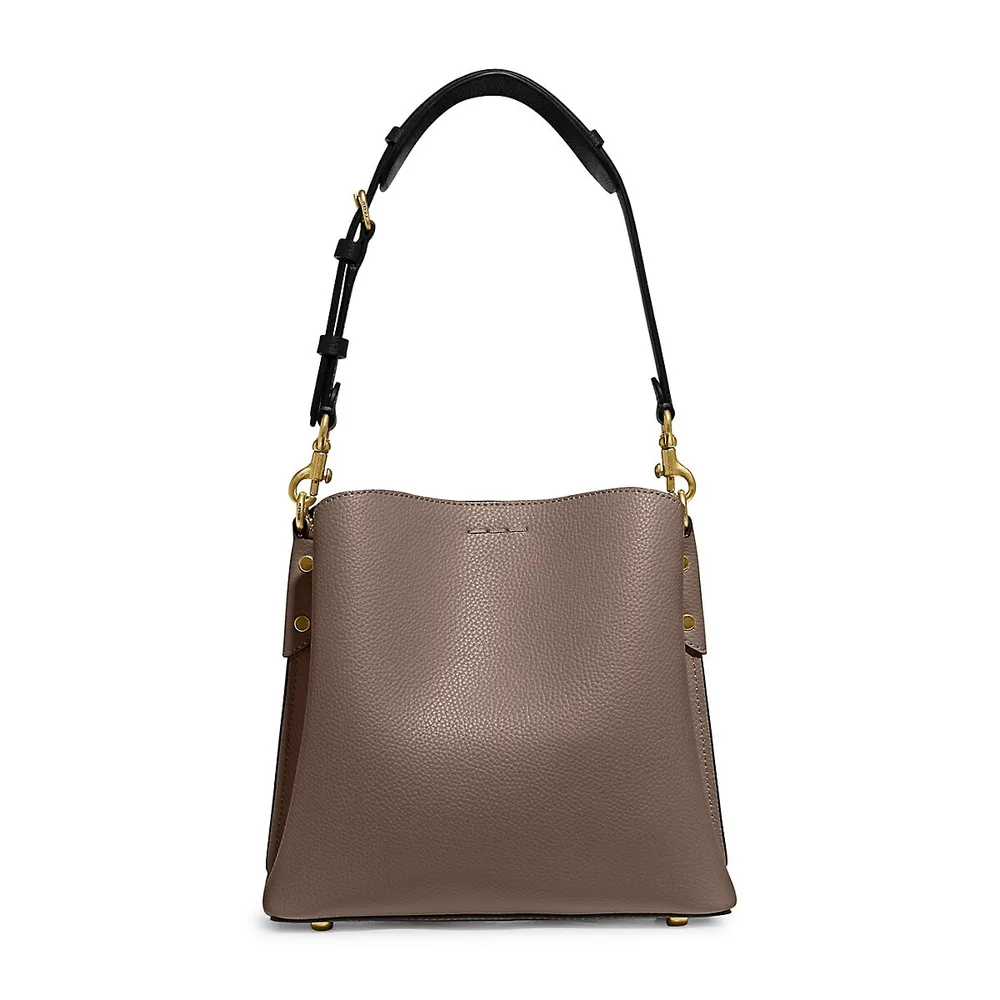 Willow Pebbled Leather Bucket Bag