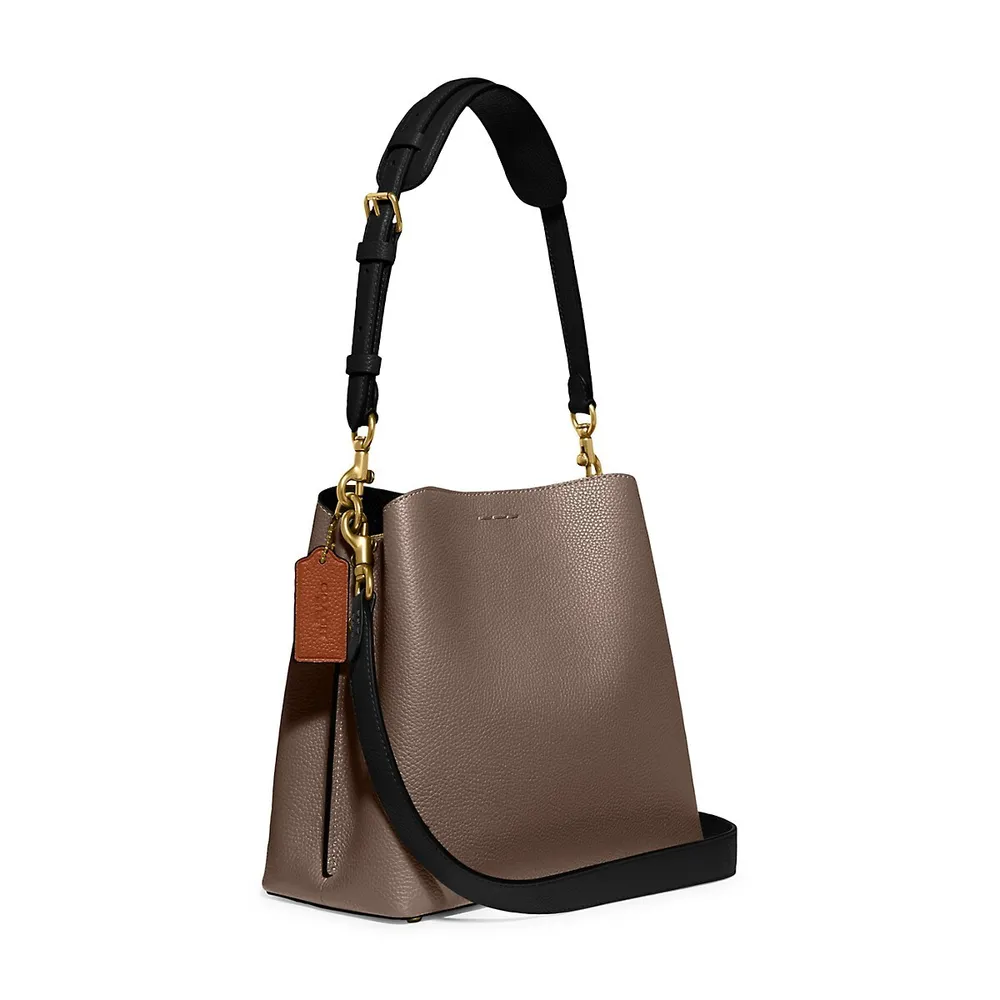 Willow Pebbled Leather Bucket Bag