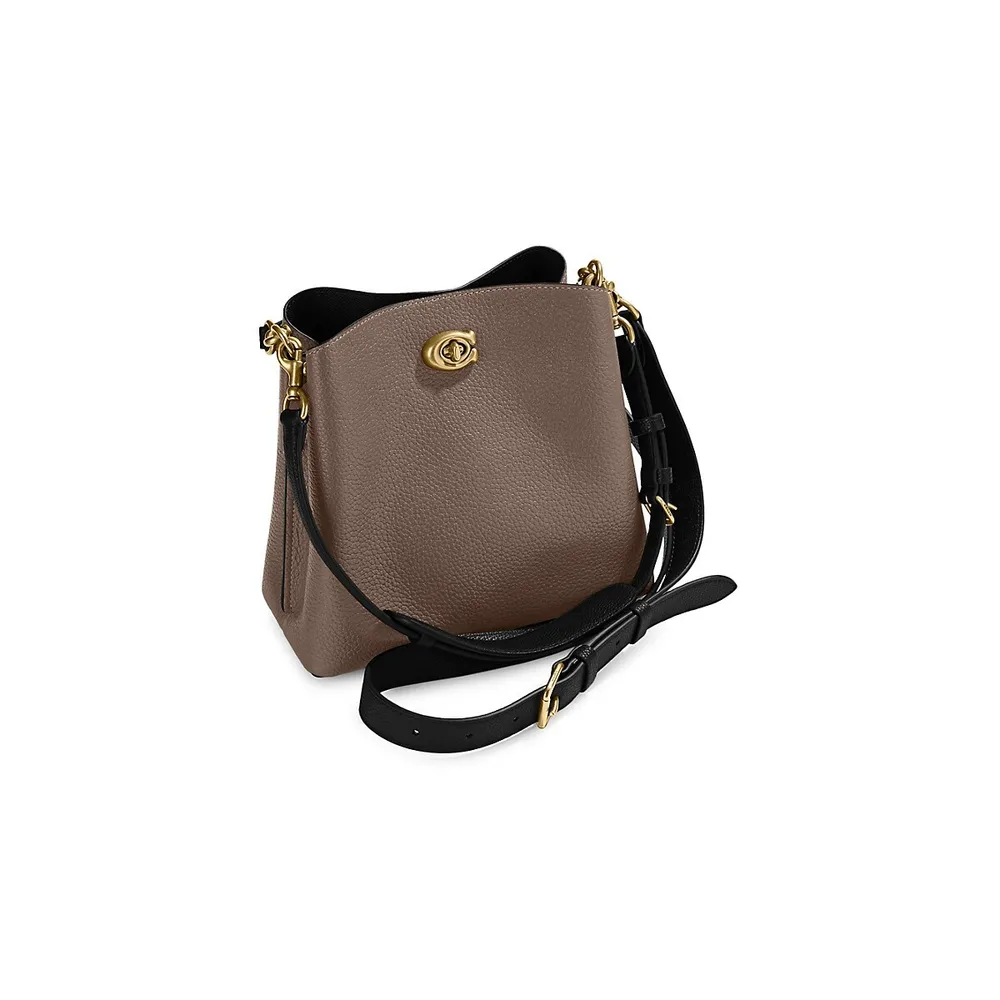 Willow Pebbled Leather Bucket Bag