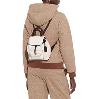 Riya Leather Drawstring Backpack