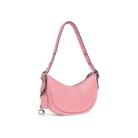 Soft Pebbled Leather Saddle Bag