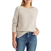 Boatneck Cotton-Blend Sweater