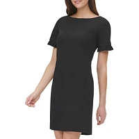 Scuba Crepe Sheath Mini Dress