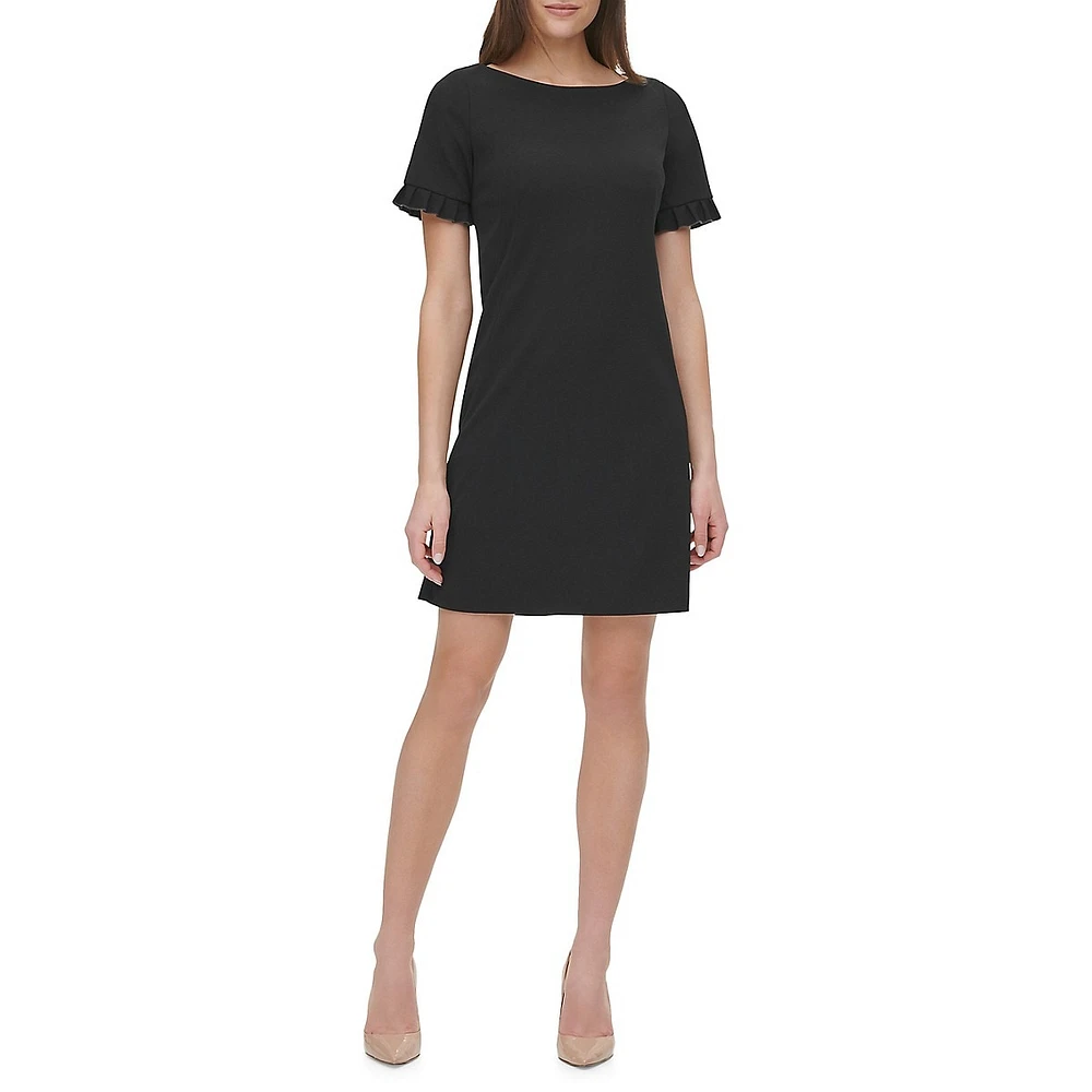 Scuba Crepe Sheath Mini Dress