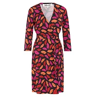 Julian 2 Printed Silk Jersey Mini Wrap Dress