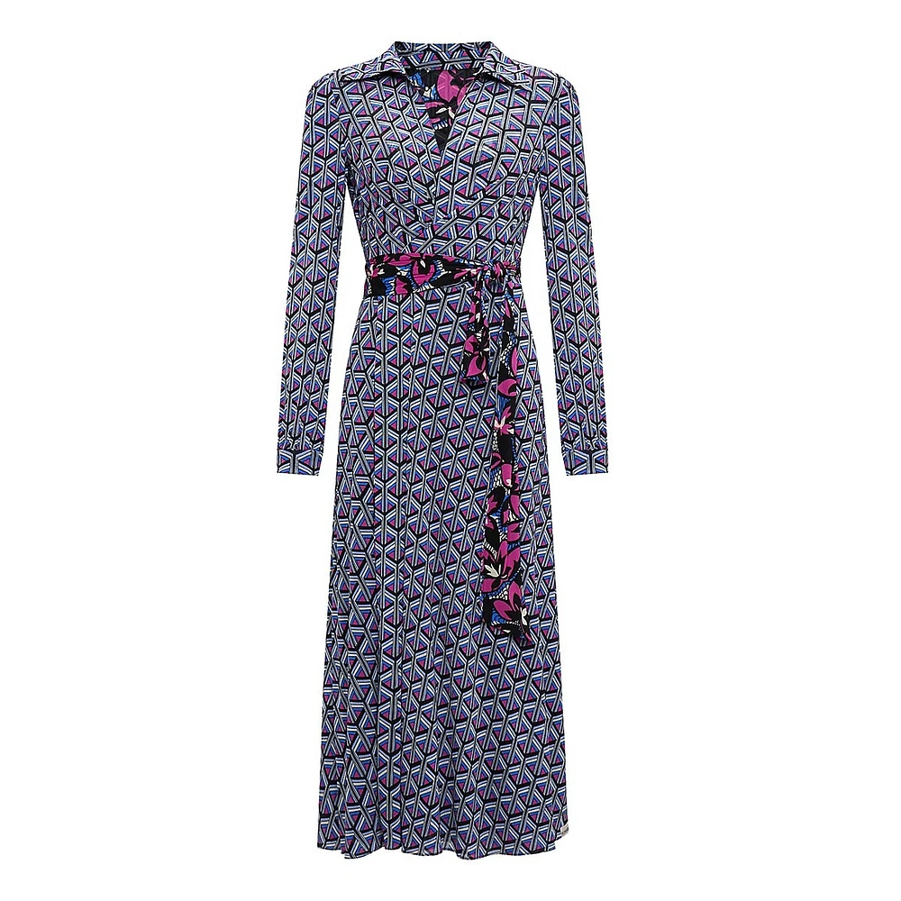 Phoenix Reversible Mesh Midi Wrap Dress