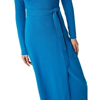 Astrid Wool & Cashmere Knit Midi Wrap Dress