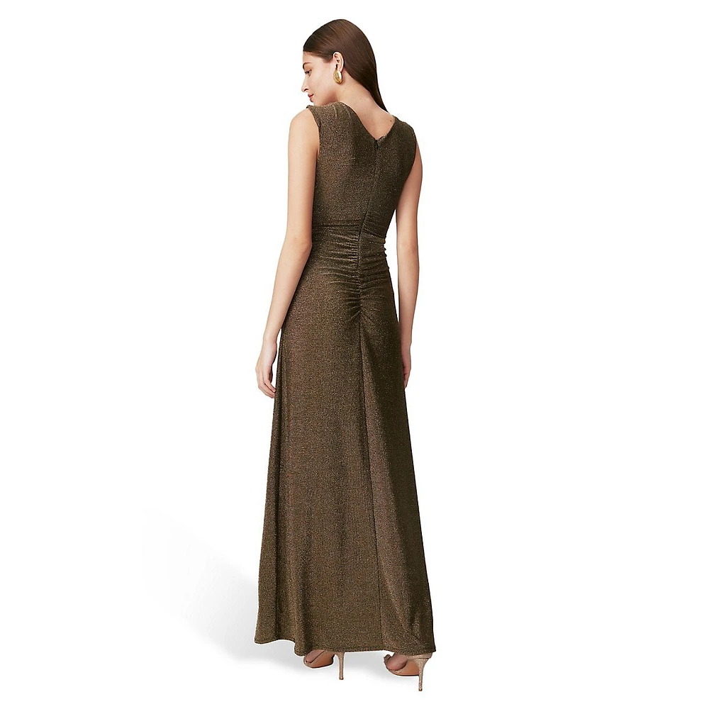 Tomas Shimmer-Finish Gown