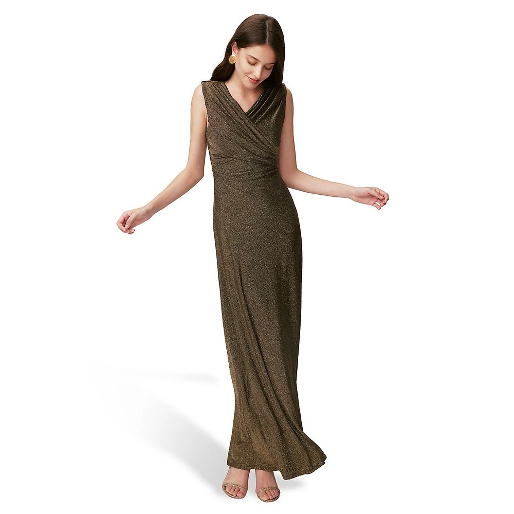 Tomas Shimmer-Finish Gown