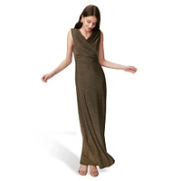 Tomas Shimmer-Finish Gown