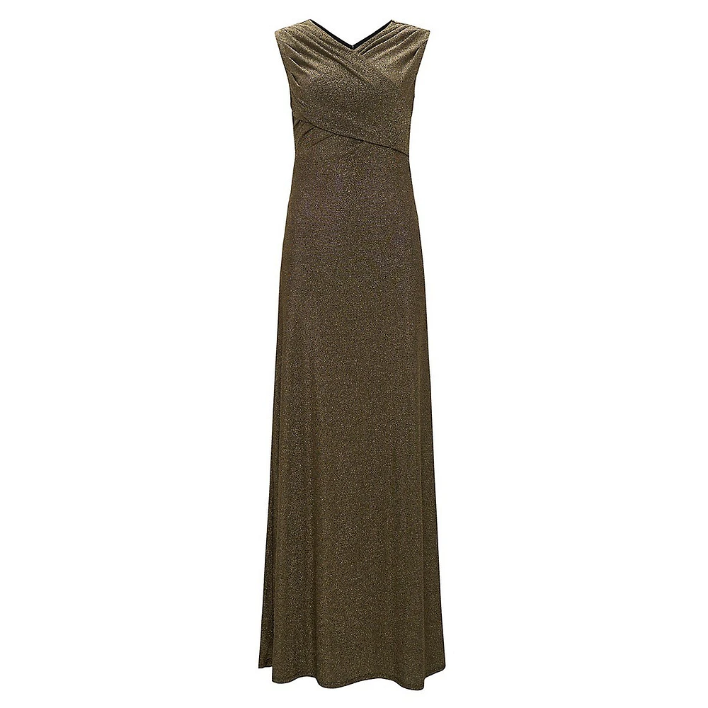 Tomas Shimmer-Finish Gown