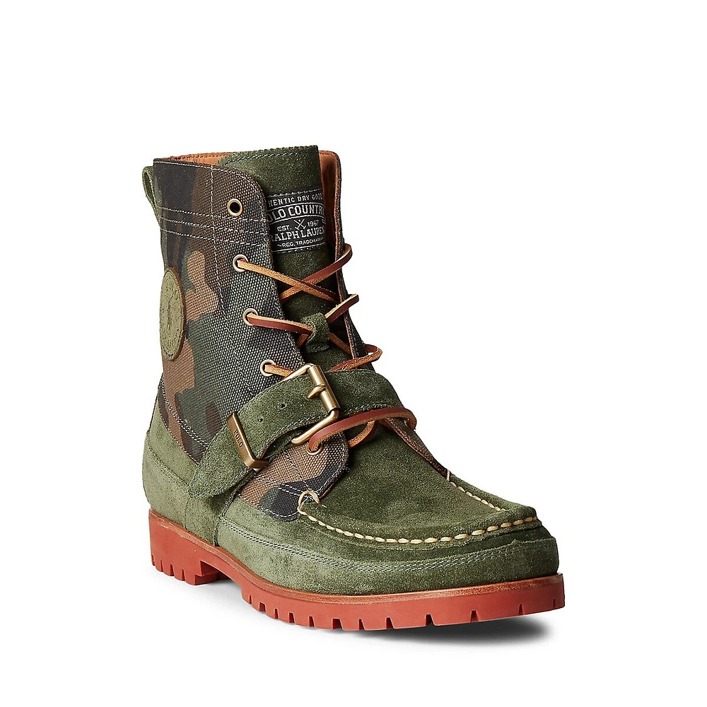 Men's Ranger Suede & Camo Canvas Boots