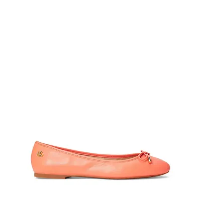 Jayna Cord-Bow Leather Flats