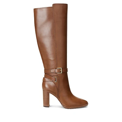 Manchester Burnished Leather Tall Boots