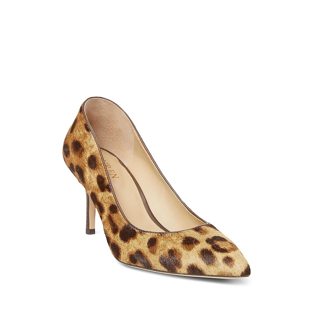 Lanette Leopard-Print Faux Fur Pumps