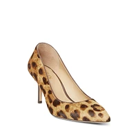 Lanette Leopard-Print Faux Fur Pumps