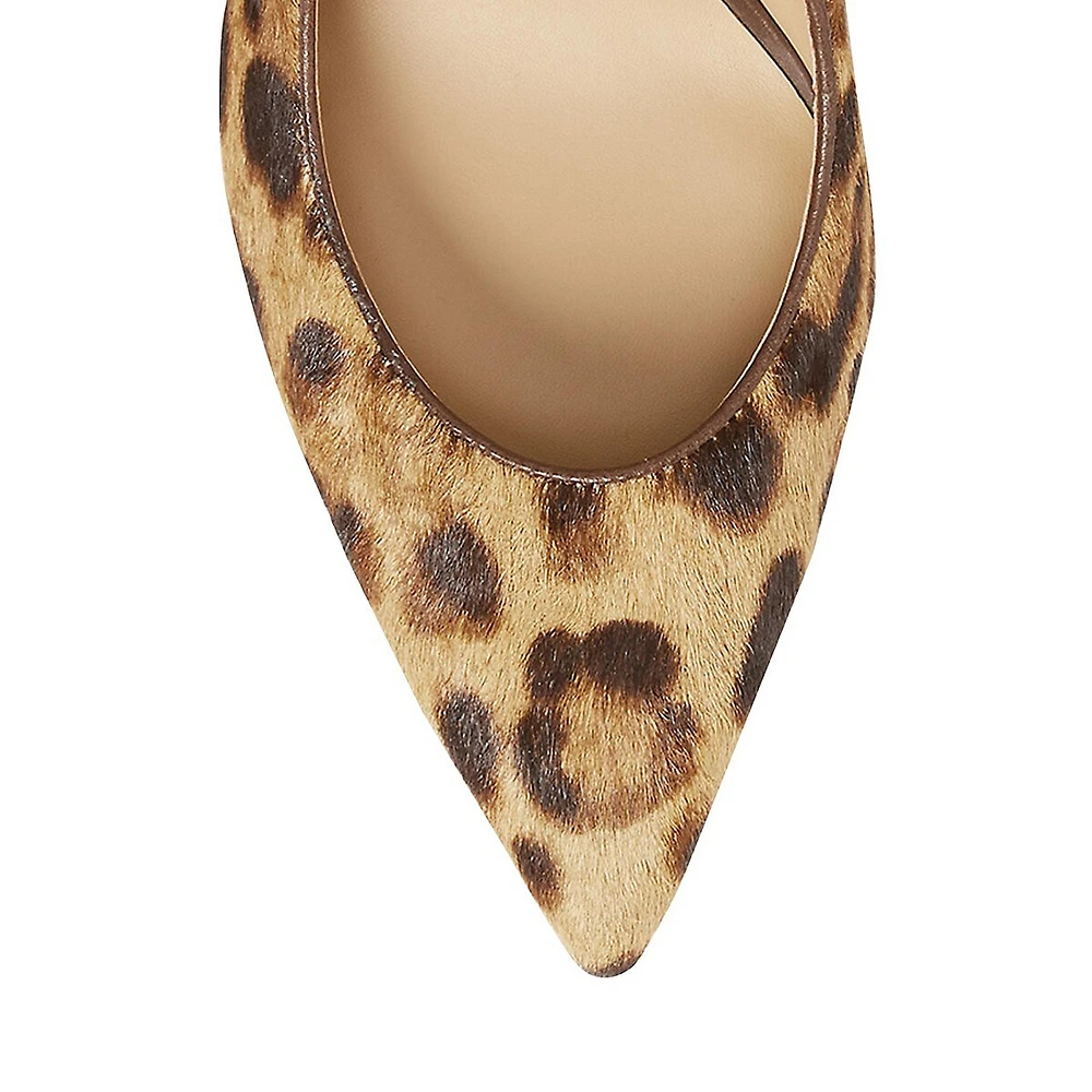 Lanette Leopard-Print Faux Fur Pumps