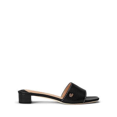 Fay Tumbled Leather Slide Sandals