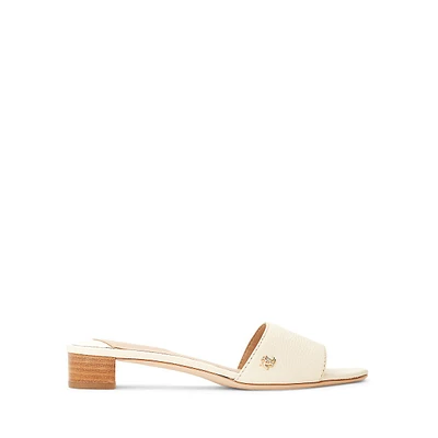 Fay Tumbled Leather Slide Sandals