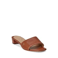 Fay Tumbled Leather Slide Sandals