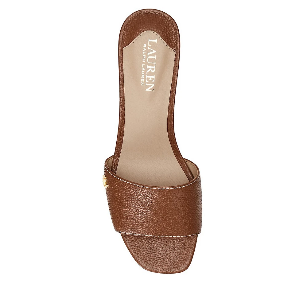 Fay Tumbled Leather Slide Sandals