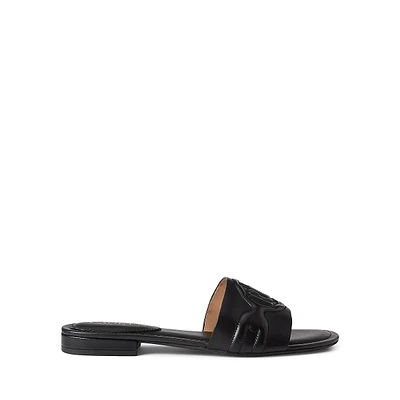 Alegra III Leather Logo Slide Sandals