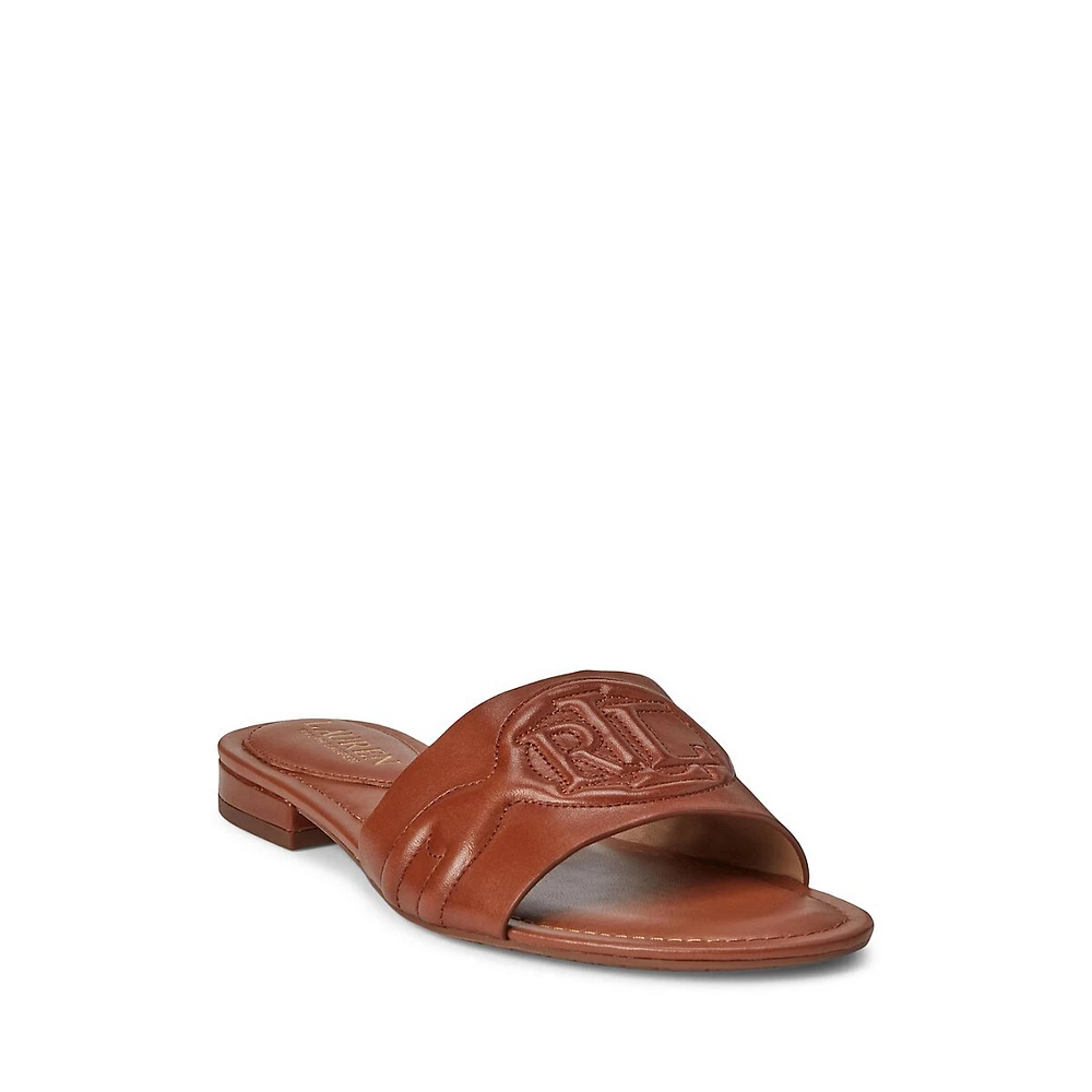 Alegra III Leather Logo Slide Sandals