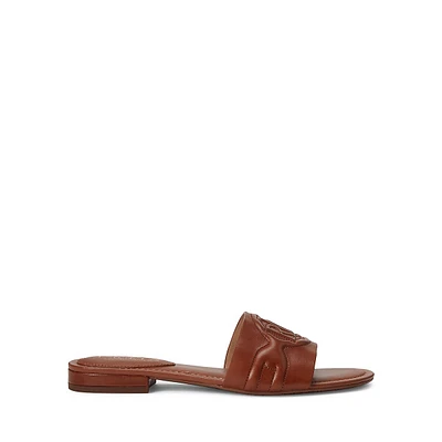 Alegra III Leather Logo Slide Sandals