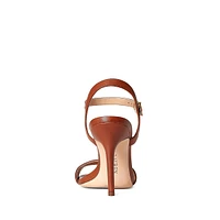 Gwen Burnished Leather Stilleto Sandals