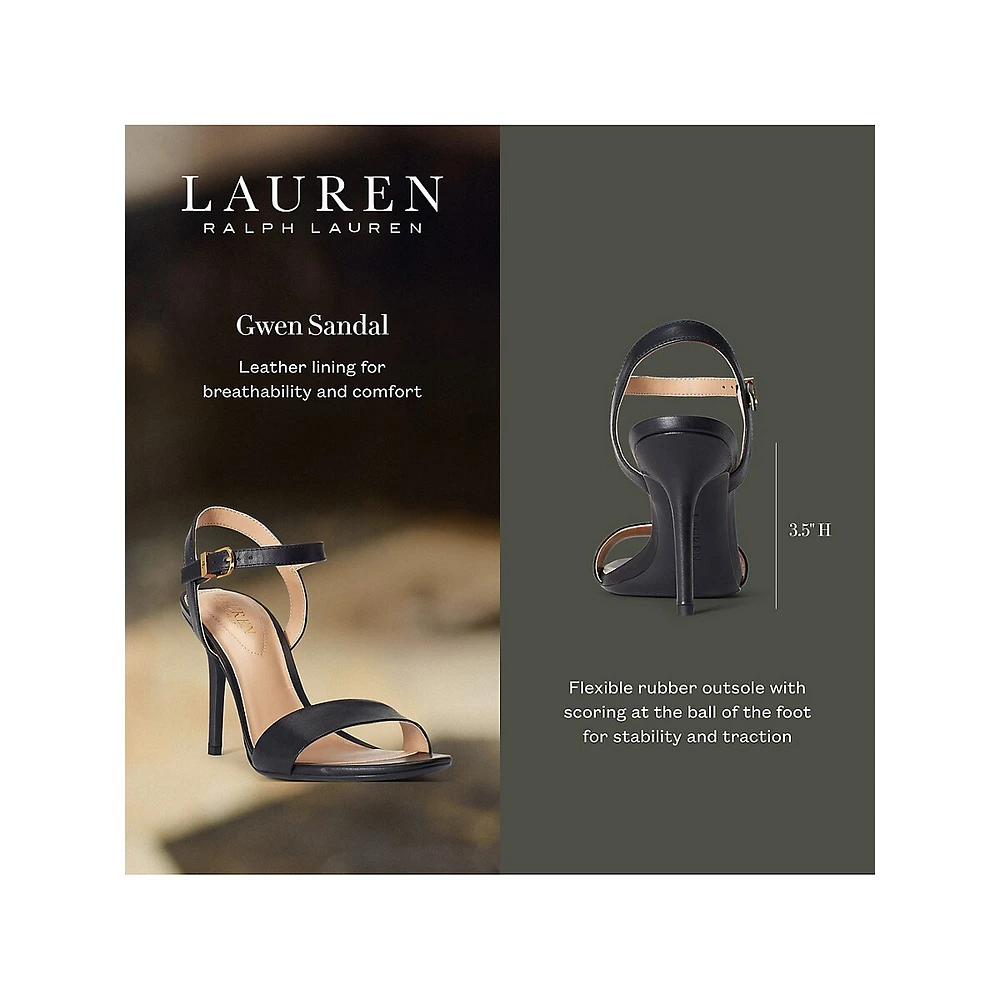 Gwen Burnished Leather Stilleto Sandals