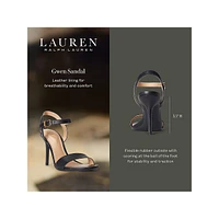 Gwen Burnished Leather Stilleto Sandals