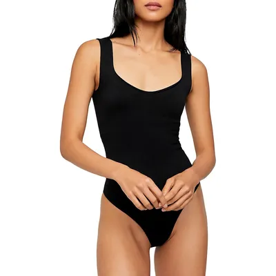 Clean Lines Dipped-Neck Bodysuit