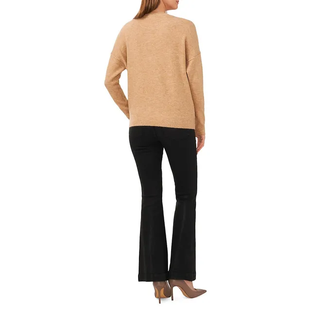 Vince Camuto Extended-Shoulder Seamed Cozy Sweater