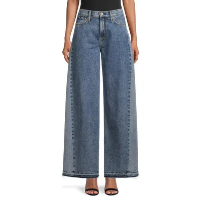 Sofie Two-Tone Wide-Leg Jeans