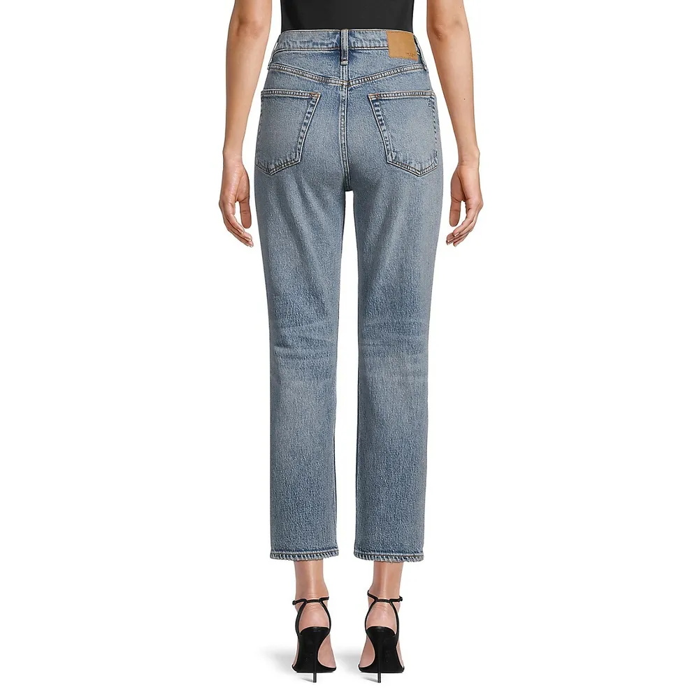 Wren Slim Ripped Straight-Leg Jeans