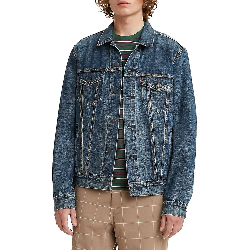 Veste de camionneur en denim coton