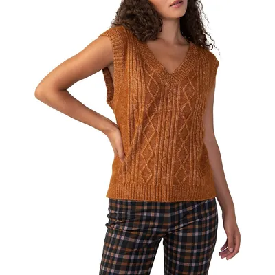 Cable-Knit Sweater Vest
