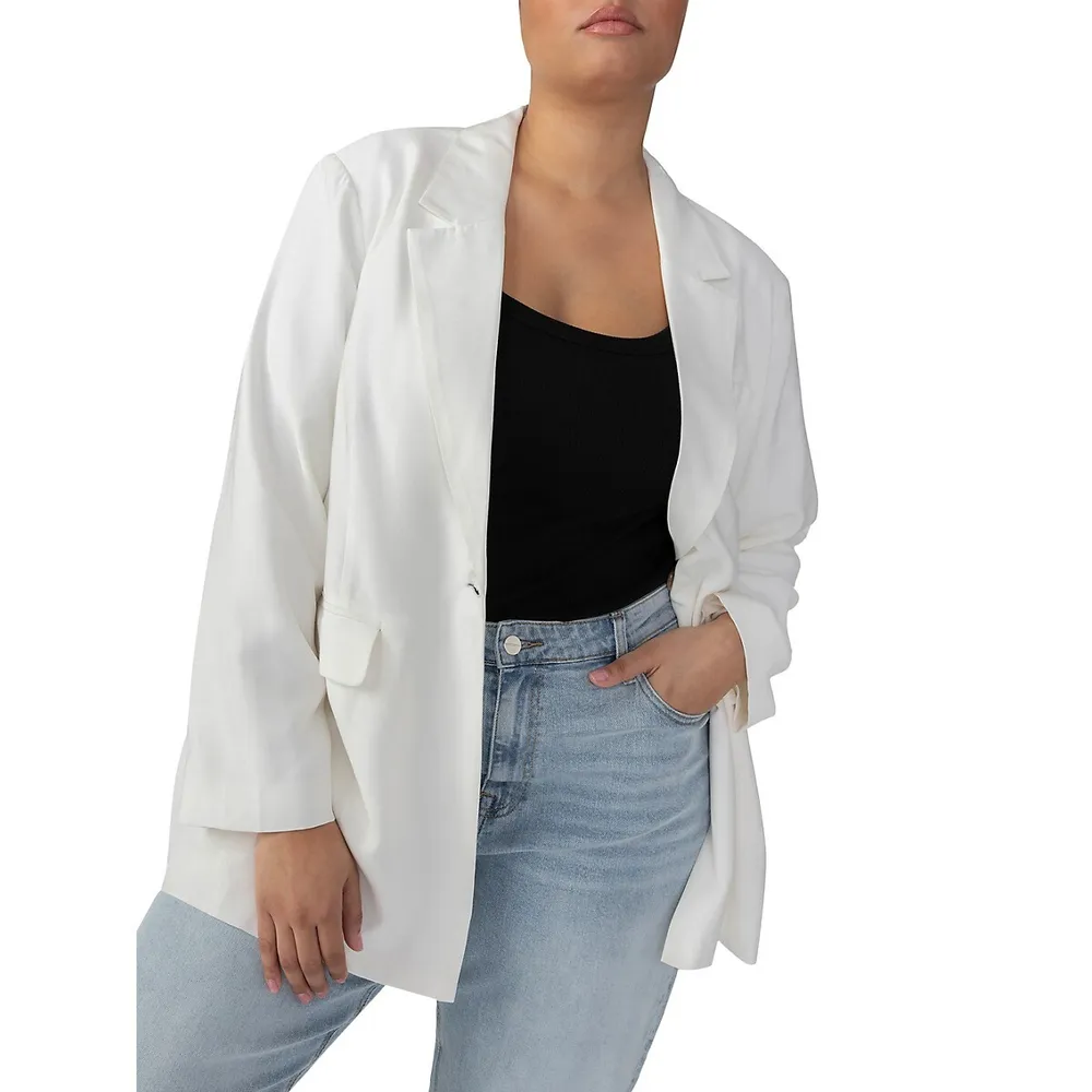 Kora Linen-Blend Blazer