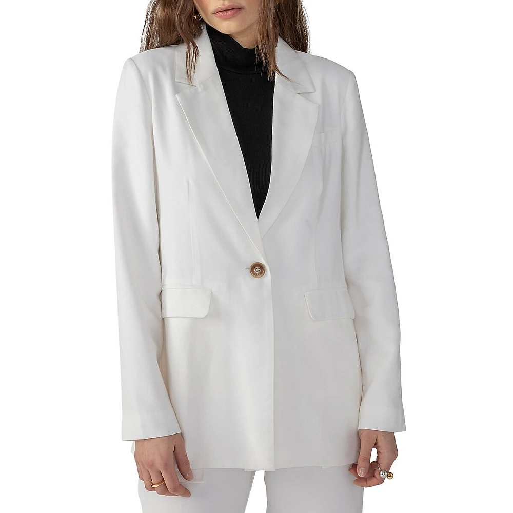 Kora Linen-Blend Blazer