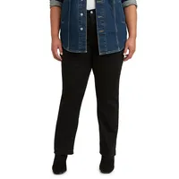 Plus 724 High-Rise Straight Jeans Soft Black