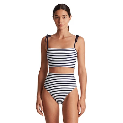 Haut de bikini bandeau à rayures luxe