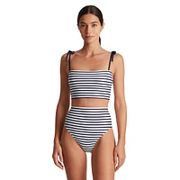 Haut de bikini bandeau à rayures luxe