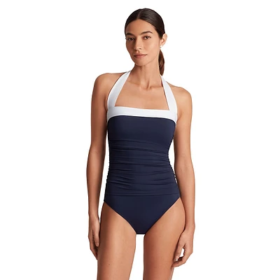 Maillot de bain une pièce froncé style bandeau