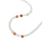 2-Piece Glass and Stone Beaded Necklace Set
