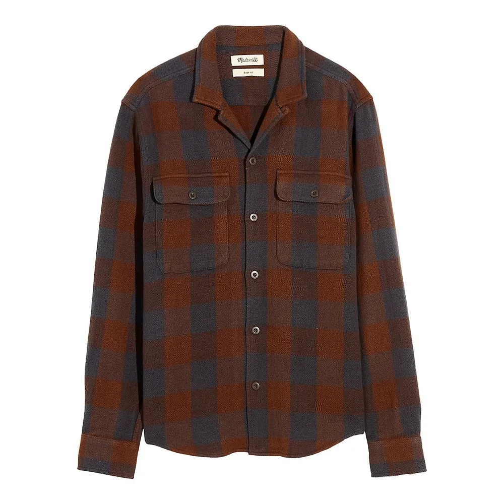 Plaid Brushed Twill Easy Shacket